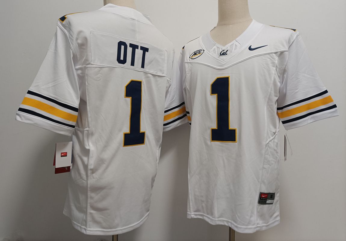 Men California Golden Bears #1 Ott White Nike 2025 NCAA Jersey->ncaa teams->NCAA Jersey